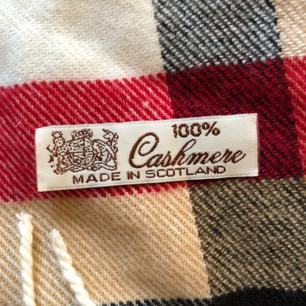 CASHMERE PLAID SCARF - Picture 2 of 2